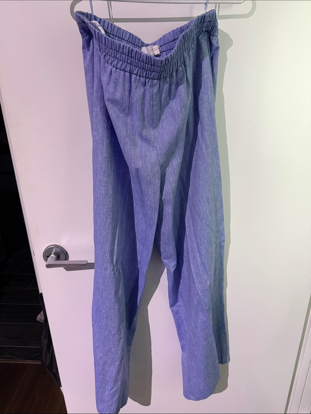 Zara Light Blue Elastic Waist Pants